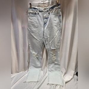 Good American Light Blue Distressed Jeans